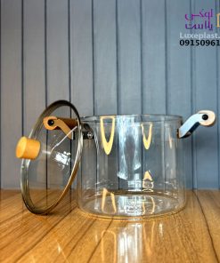 قابلمه پیرکس دسته چوب در 4 سایز