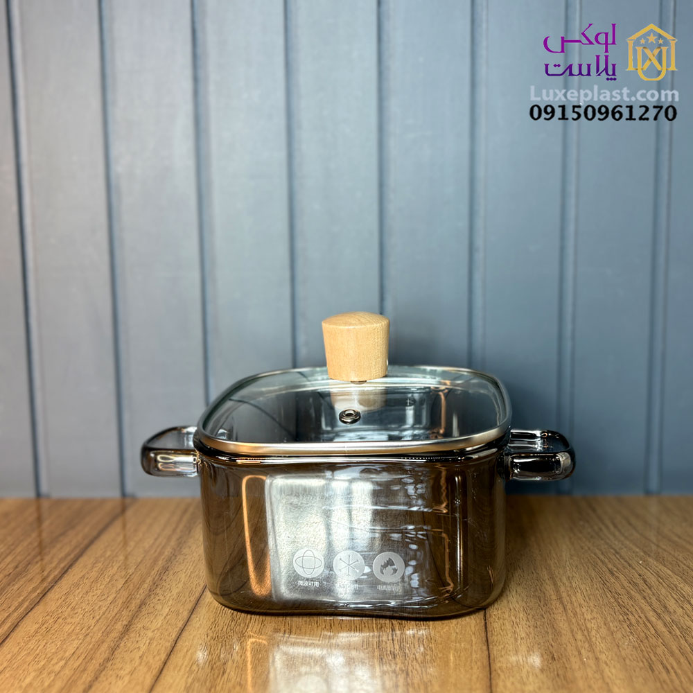 قابلمه پیرکس شامپاینی 2200 میلی لیتر در 2 رنگ