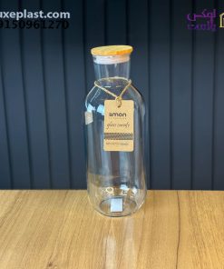 بطری آب 1/1 لیتر درب چوبی لیمون کد 2270