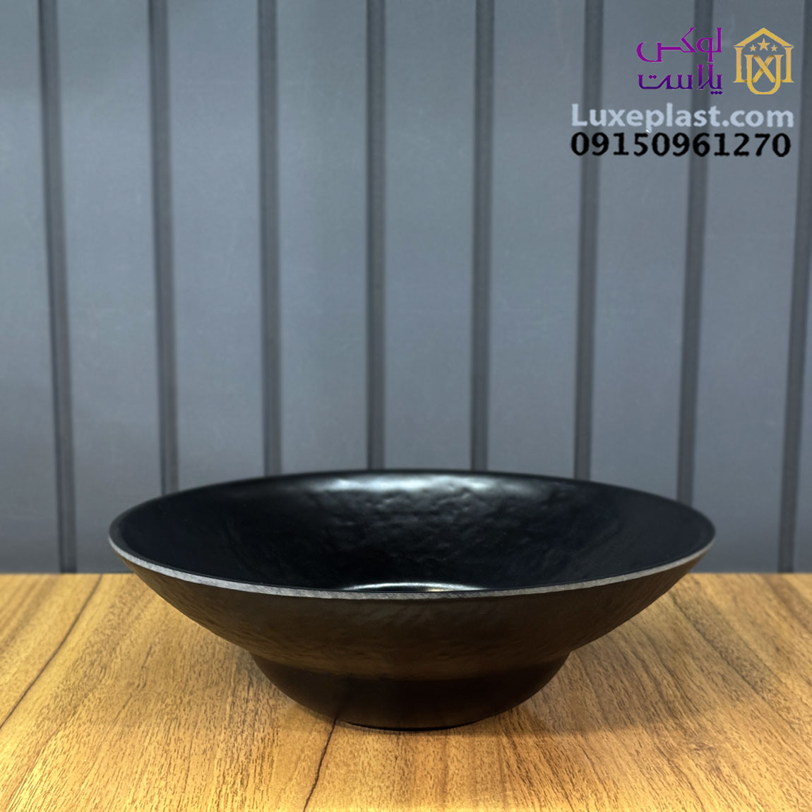 کاسه پاستا ملامین مشکی رستورانی کد 123