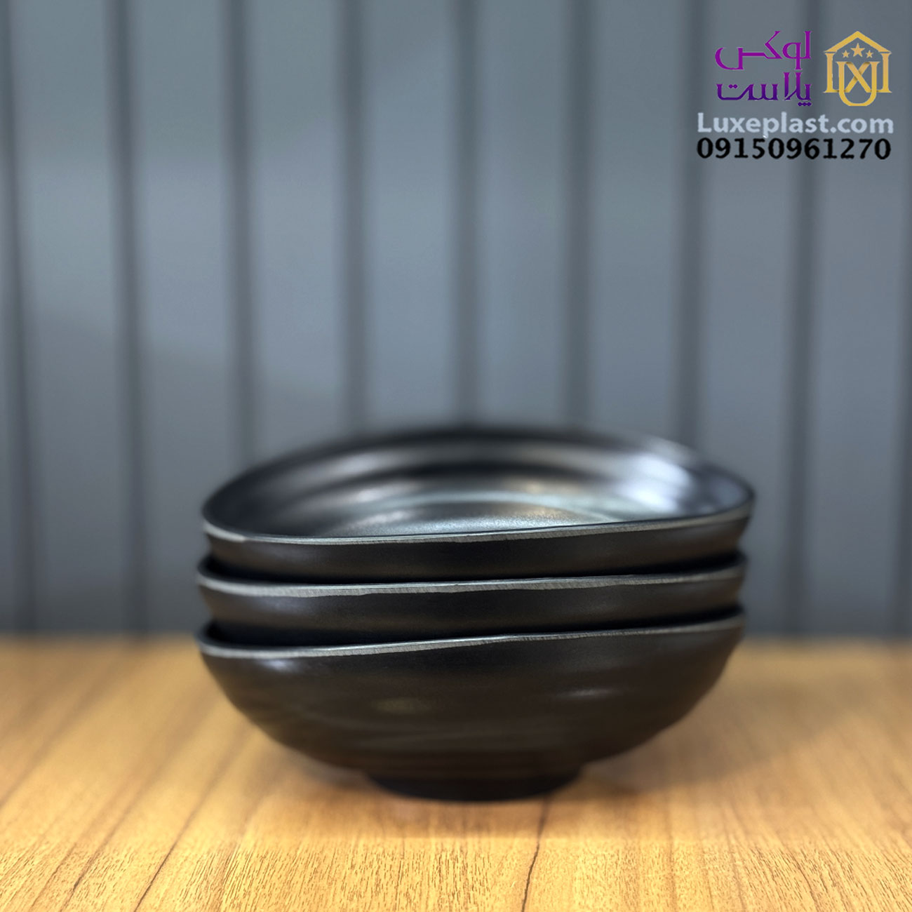 کاسه سالاد ملامین مشکی کد 230