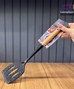 کفگیر شیاردار چوب سیلیکون گرانیت شنگیا کد 2857