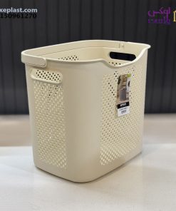 سبد رخت دسته دار لیمون طرح بافت کد 2495