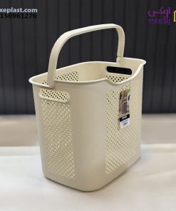 سبد رخت دسته دار لیمون طرح بافت کد 2495