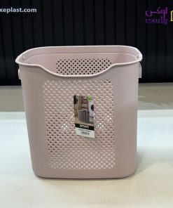 سبد رخت دسته دار لیمون طرح بافت کد 2495