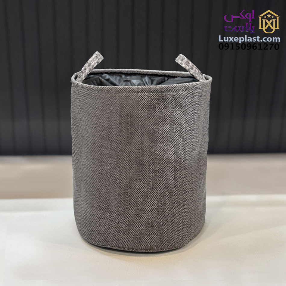 سبد لباس استوانه چرم ws کد 4004