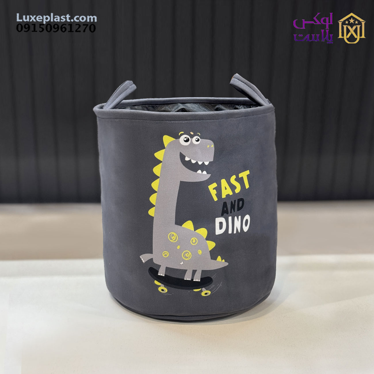 سبد اسباب بازی ws برزنتی استوانه ای طرح کارتونی 4003