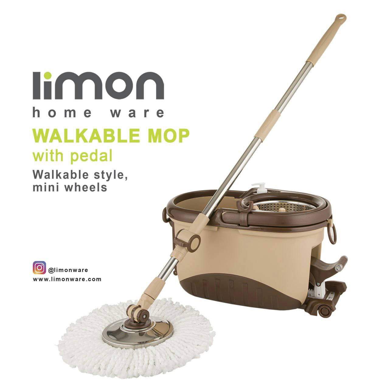 سطل و زمین شوی چرخشی پدال دار موکا 2022