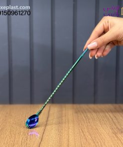 نی شربت استیل 7 رنگ همراه نی شور کد 2028