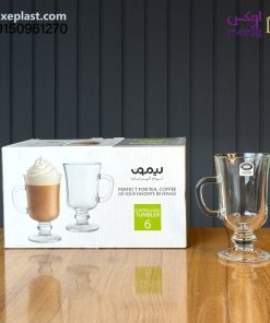لیوان پایه دار شیشه ای 260سی سی لیمون کد2446