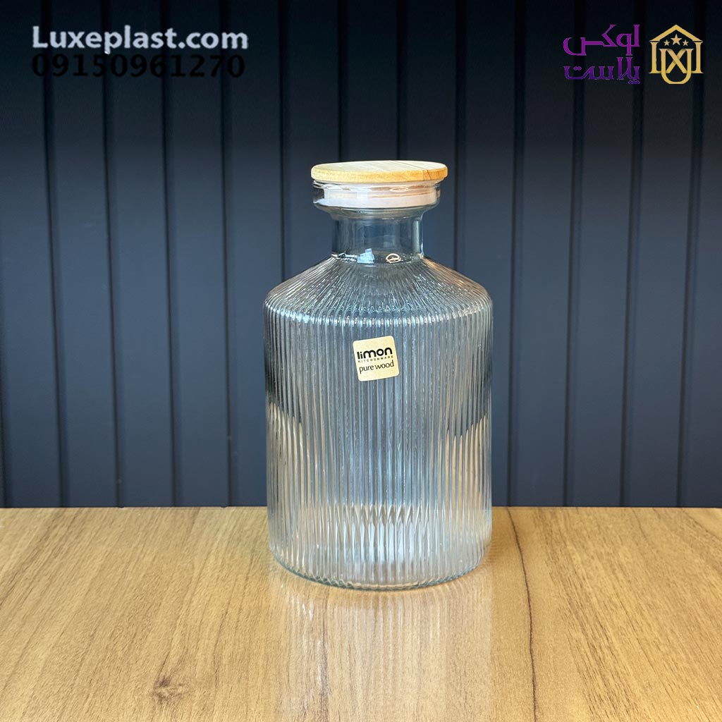 تنگ اب 1.5 لیتر درب چوبی لیمون 2271