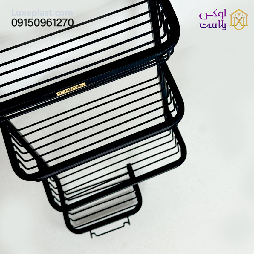 پنل حمام 3 طبقه فلزی مدل مربع کد 9373