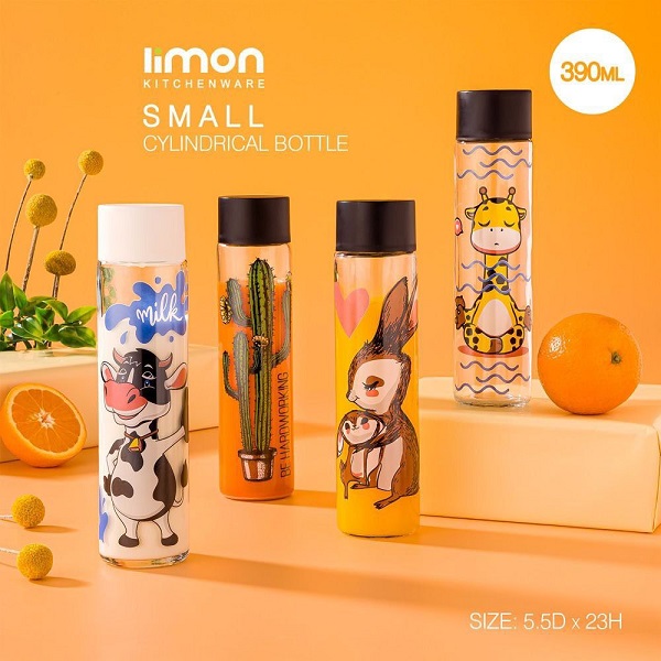 بطری آب استوانه کوچک لیمون کد 1726