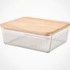 ظرف شیاردار درب چوب 2.25 لیتر لیمون کد 2192