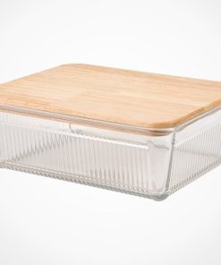 ظرف شیاردار درب چوب 2.25 لیتر لیمون کد 2192