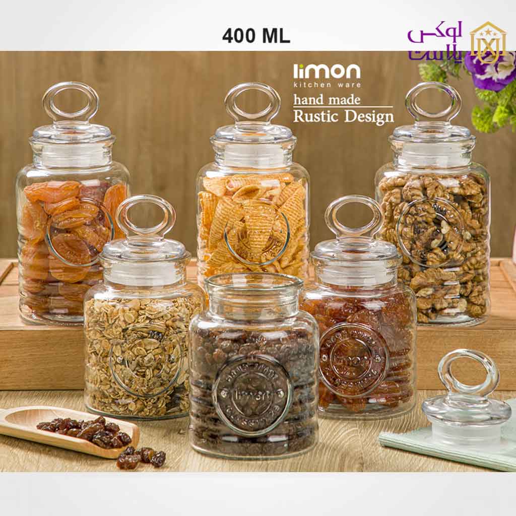 بانکه شیشه ای روستیک 400 میل لیمون کد 2008