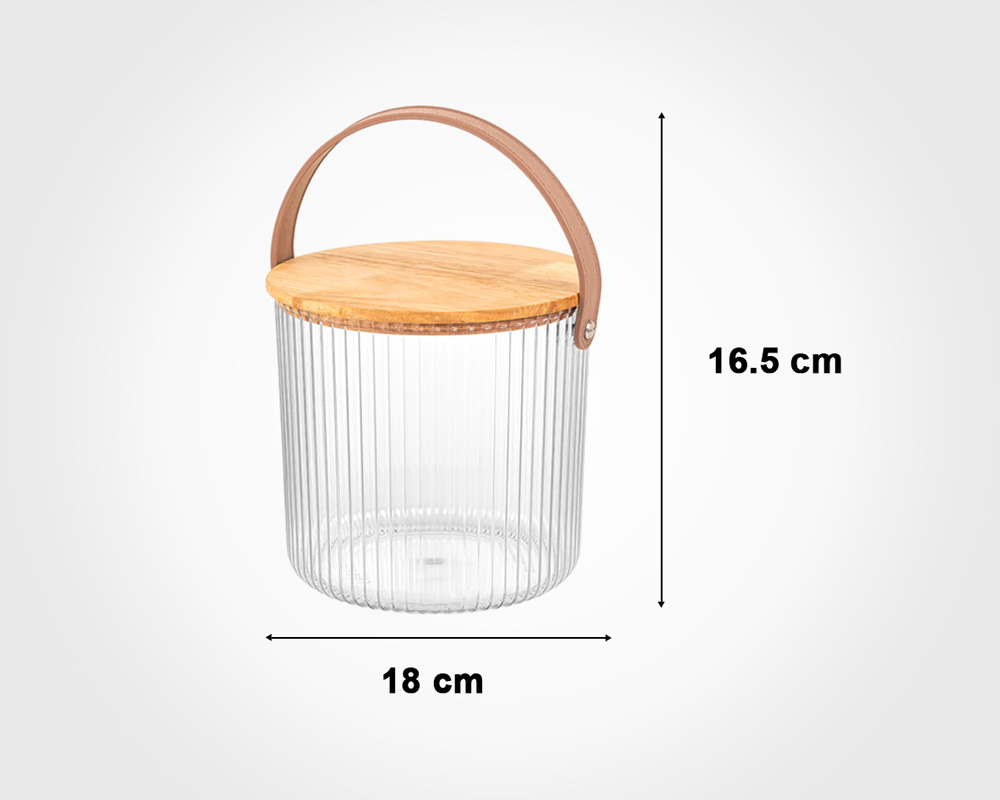 Alternative view of سطل شیاردار 3 لیتر درب چوبی لیمون کد 2472