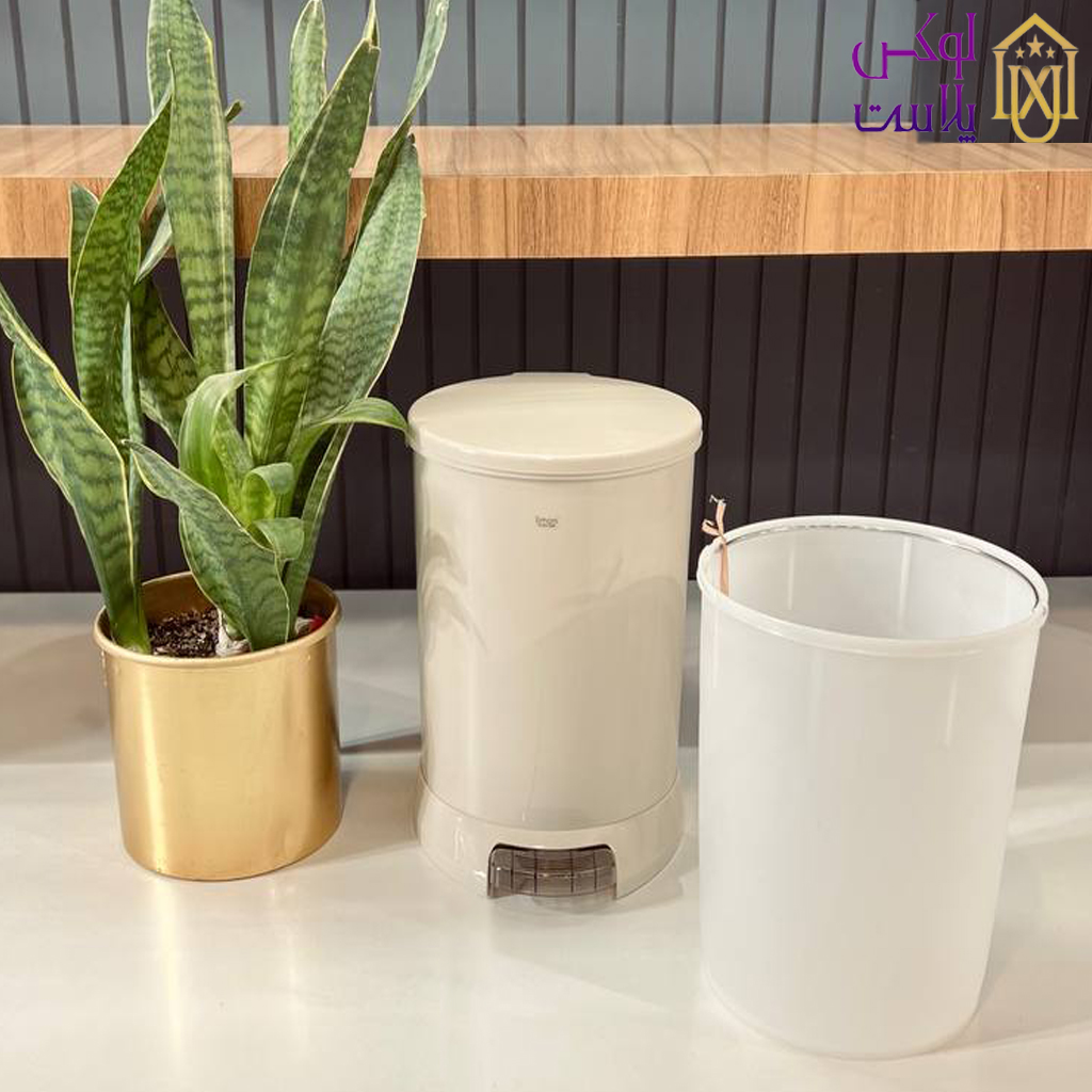سطل زباله 20 لیتری دو جداره گرد لیمون 1166 - Image 2