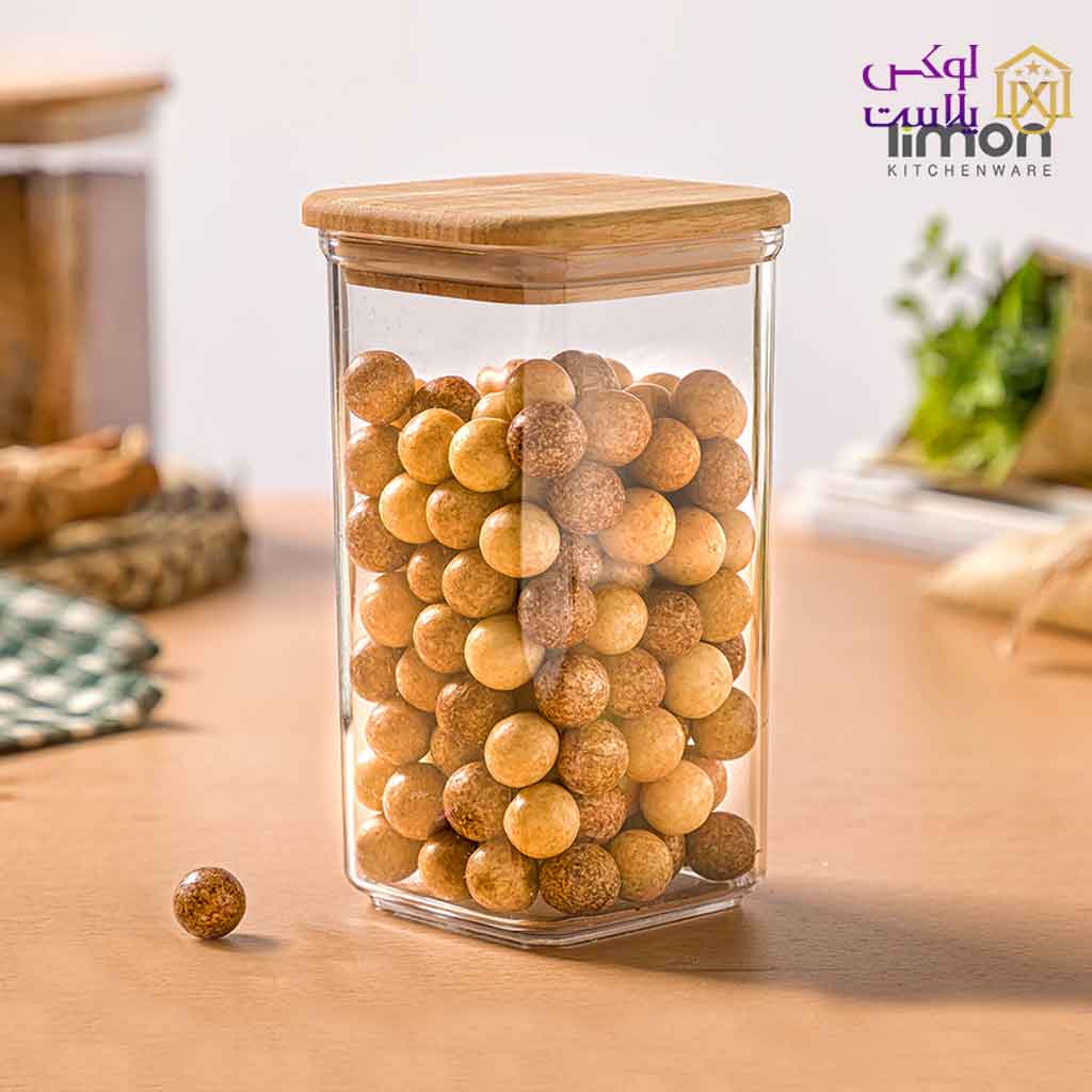 جا ادویه سارینا درب چوبی سایز بزرگ کد 2197