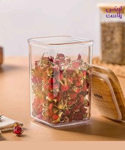 جا ادویه سارینا درب چوبی سایز متوسط کد 2198