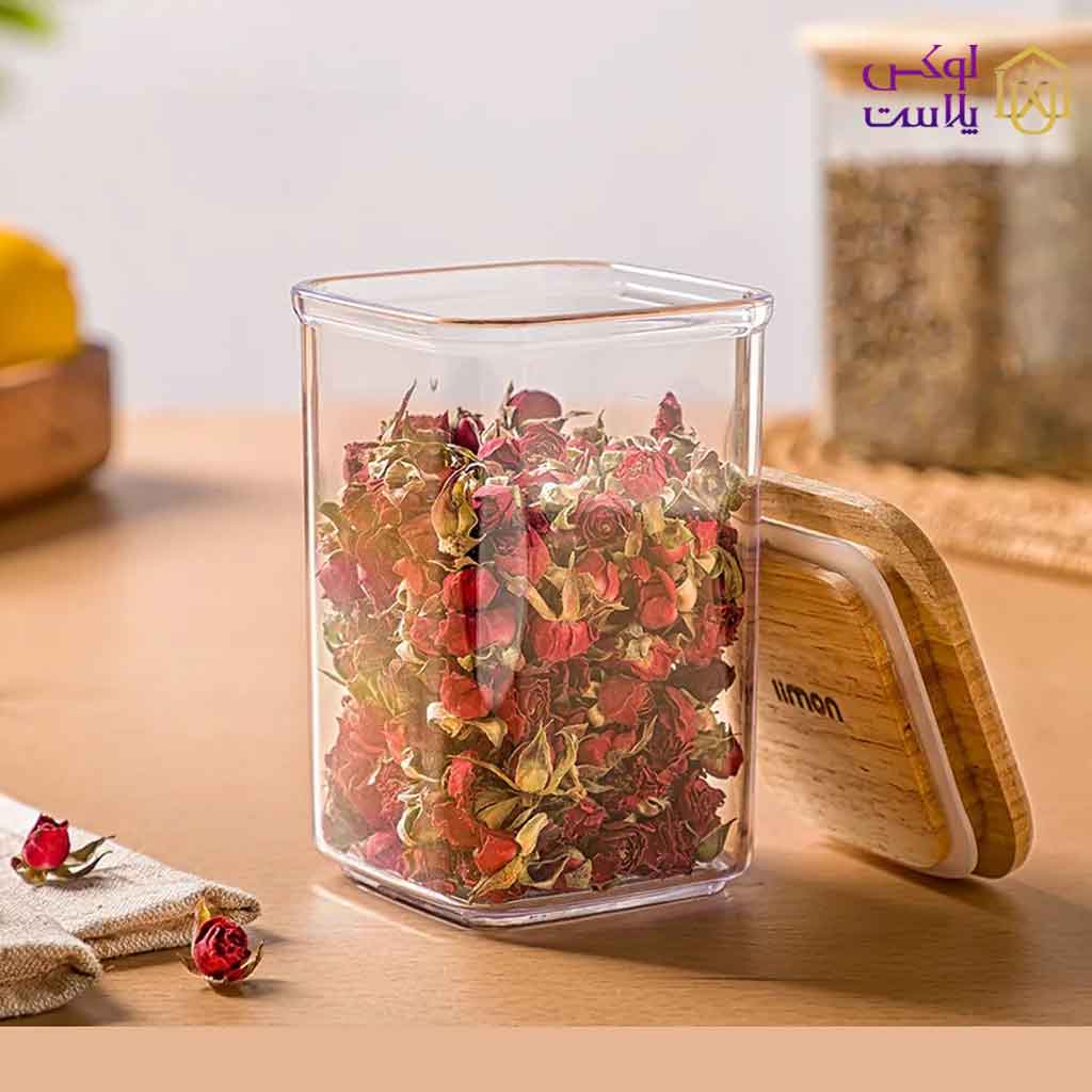 جا ادویه سارینا درب چوبی سایز متوسط کد 2198