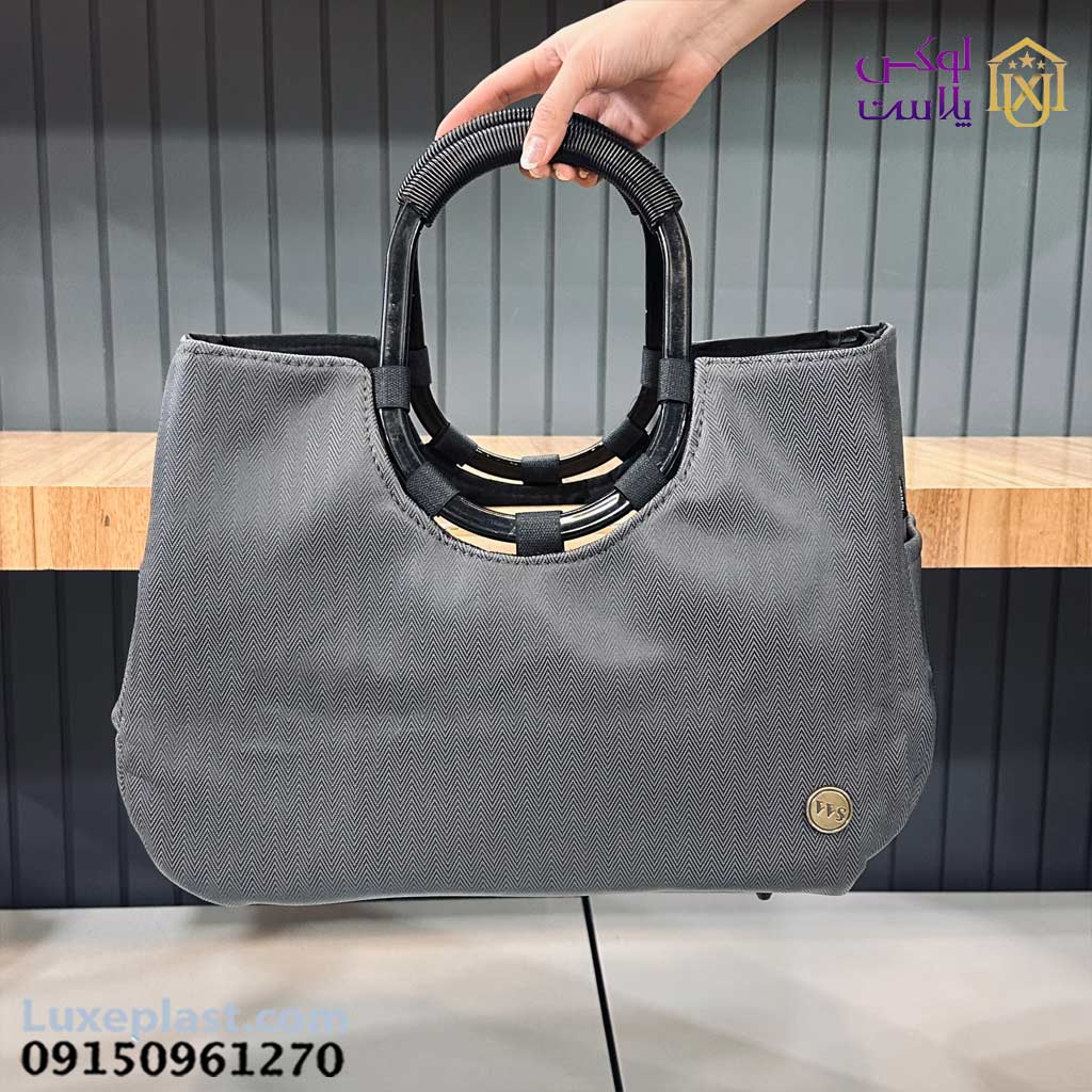 ساک دستی چرمی مدل دسته بلند بدون زیپ 9182 - تصویر 2