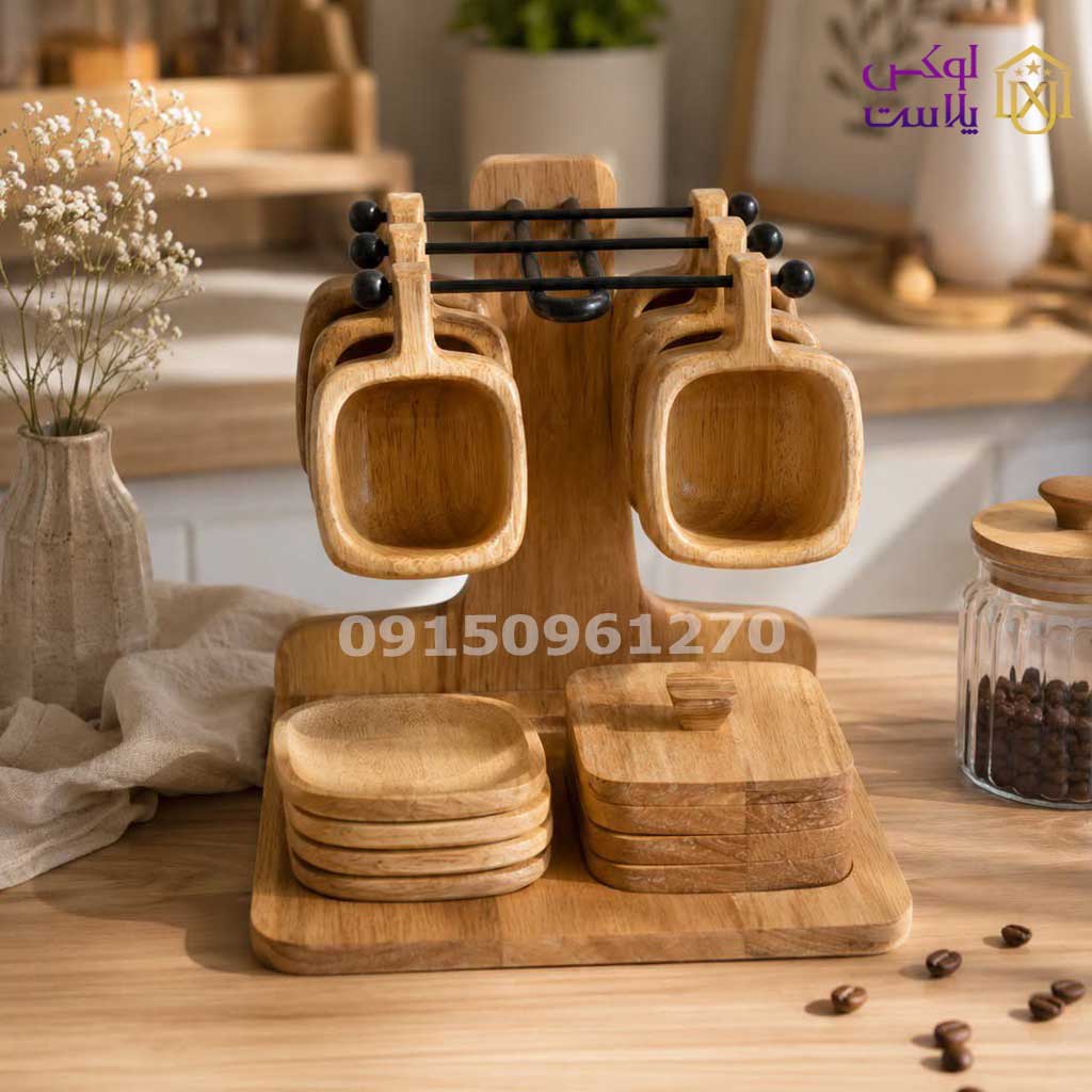 ست قهوه چوبی