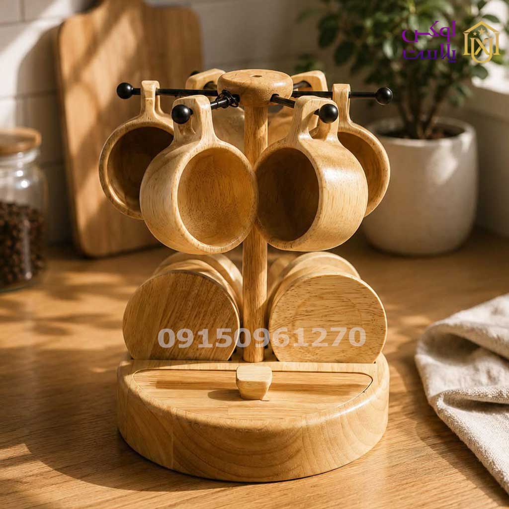 ست قهوه چوبی