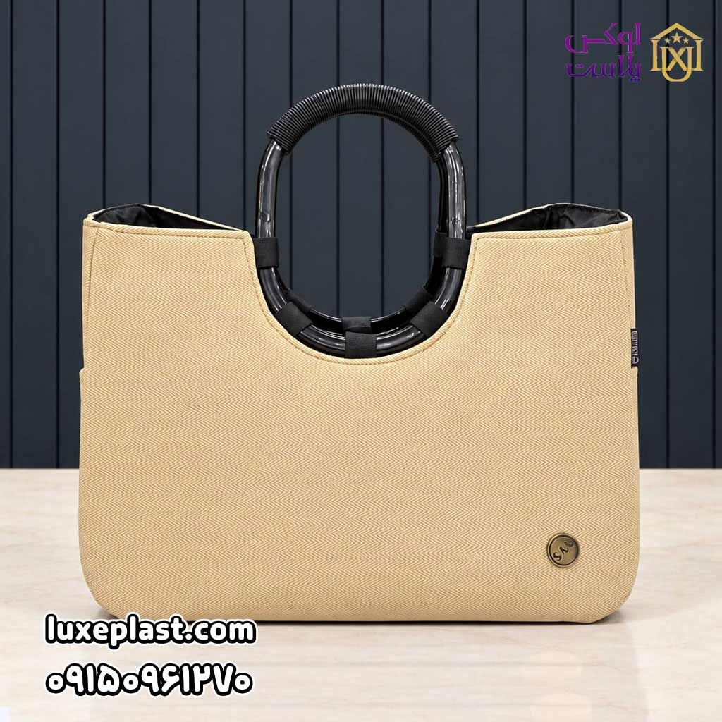 ساک دستی چرمی مدل دسته بلند بدون زیپ 9182