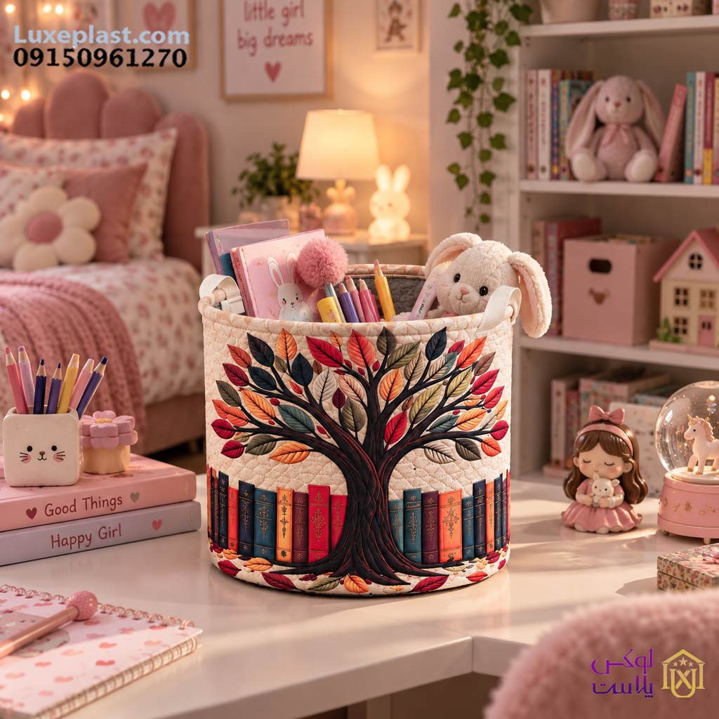 سبد اسباب بازی استوانه چاپدار سایز کوچک 6409