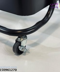 ترولی 3طبقه فلزی ws03 مشکی کد 2893 - تصویر 4