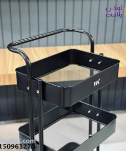 ترولی 3طبقه فلزی ws03 مشکی کد 2893 - تصویر 3