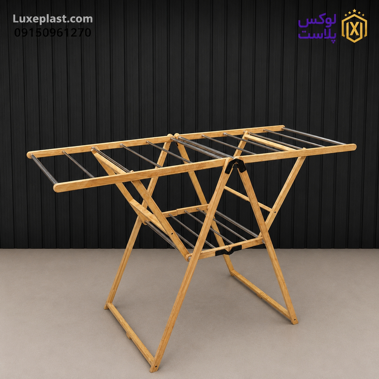 بندرخت آپارتمانی چوب استیل کارنیک 3349
