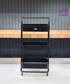 ترولی 3طبقه فلزی ws03 مشکی کد 2893