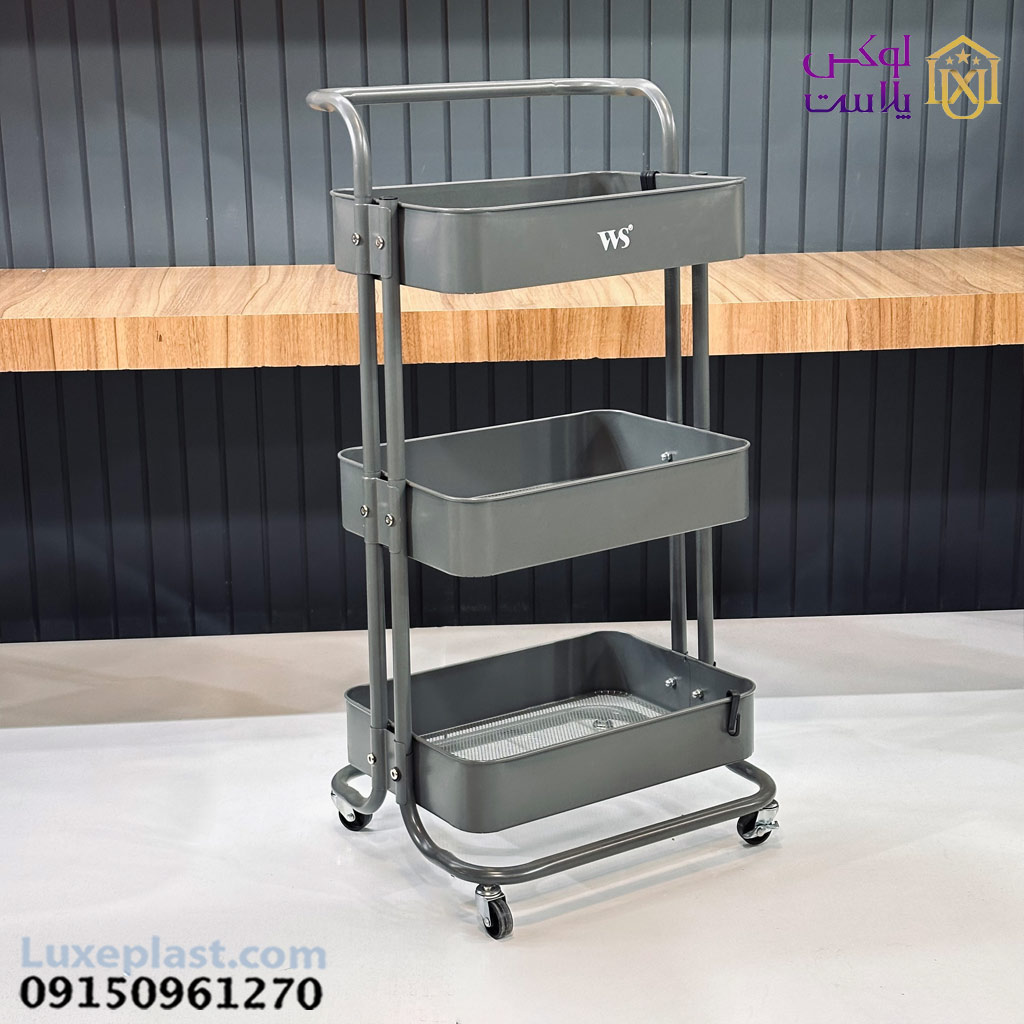 Alternative view of ترولی3طبقه فلزی ws03 طوسی کد 3310