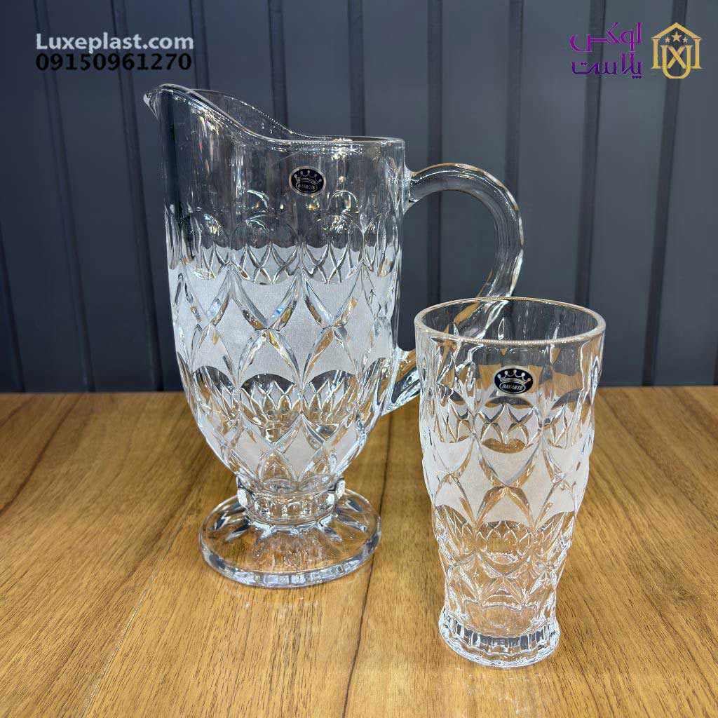 پارچ و لیوان شیشه ای