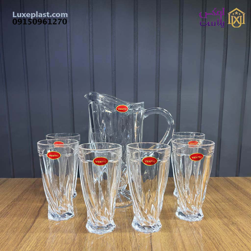 پارچ و لیوان شیشه ای