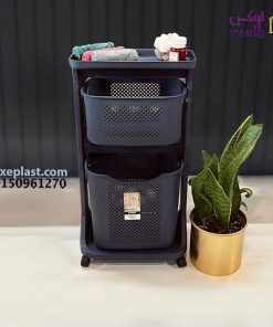 سبدرخت چرخدار 2 طبقه ( جدیدترین رنگ ها) 2141