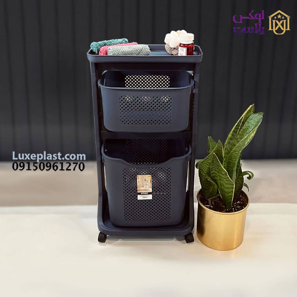 سبدرخت چرخدار 2 طبقه ( جدیدترین رنگ ها) 2141