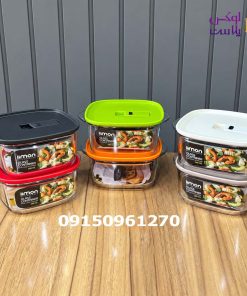ظرف شیشه مربع 580 میل