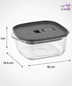 ظرف شیشه مربع 580 میل