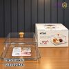 ظرف سرو کیک کف شیشه مربع کد 8792