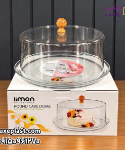 ظرف سرو کیک کف شیشه ای گرد کد 3908